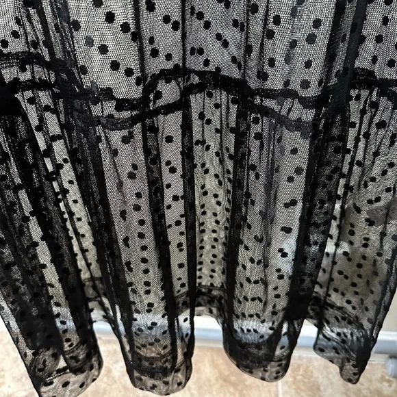 Women’s Sheer Mesh Dress with Polka Dots - Picture 7 of 9